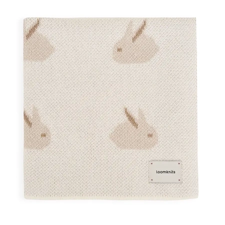 Плед детский "Animal Rabbits" Loom Knits, Кремовый (80х120 см)